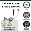 Automatyczny srebrny z przyciskiem syfon space saving
