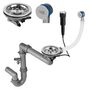 Syfon pojedynczy automatyczny z przyciskiem Fisc Italiana