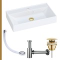 Umywalka NADIA 60 złoty klik klak syfon ozdobny metalowy przelewka biała.jpg