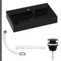 Umywalka NADIA 60 czarny klik klak syfon elastyczny przelewka srebrna.jpg