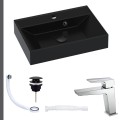 Umywalka czarna NADIA 50 czarny korek klik klak syfon elastyczny przelewka srebrna bateria chrom.jpg