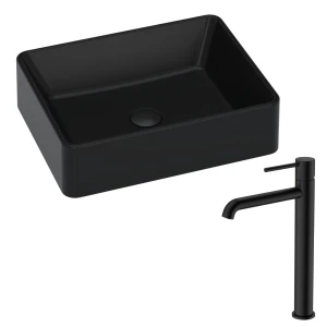 Łazienka stylu: Umywalka Caroline + syfon + bateria umywalkowa stojąca Ultimate