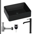 Umywalka czarna Caroline czarny korek klik klak syfon ozdobny bateria czarna.jpg