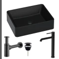 Umywalka czarna Caroline czarny korek klik klak syfon ozdobny czarny mat bateria czarna.jpg