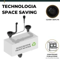 Automatyczny czarny z przyciskiem syfon space saving
