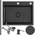Zlew stalowy spawany Cole 110 PVD Gun metal