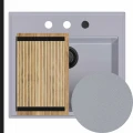 szary-zlew-sink-60-syfon-black-matt-automatyczny-z-pokrętłem-z-ociekarką-złotą.jpg