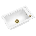 Zlew jednokomorowy biały Sink Quality Modena - złoty automatyczny.jpg