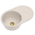 Zlew beżowy długi ociekacz Sink Quality OVAL złoty manualny.jpg