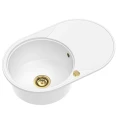 Zlew biały długi ociekacz Sink Quality OVAL złoty automatyczny.jpg