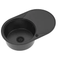 Zlew czarny metalik długi ociekacz Sink Quality OVAL czarny automatyczny.jpg