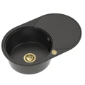 Zlew złoty metalik długi ociekacz Sink Quality OVAL złoty automatyczny.jpg