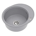 Zlew szary krótki ociekacz Sink Quality Oval 1KKO srebrny automatyczny.jpg