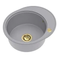 Zlew szary krótki ociekacz Sink Quality Oval 1KKO złoty automatyczy.jpg