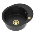 Zlew czarny krótki ociekacz Sink Quality Oval 1KKO złoty automatyczny.jpg