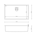 Rysunek techniczny Steel SINK 75
