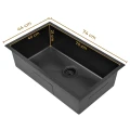Wymiary zlewozmywaka stalowego Steel SINK 75 - kolor czarny.jpg