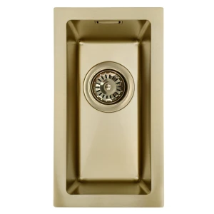 Zlew mały jednokomorowy stalowy złoty 25 cm Sink Quality Steel SINK 25 + syfon