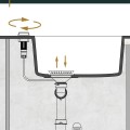 Syfon przyścienny do zlewu z pokrętłem