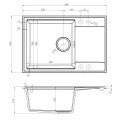 Rysunek techniczny SINK 55 1KDO
