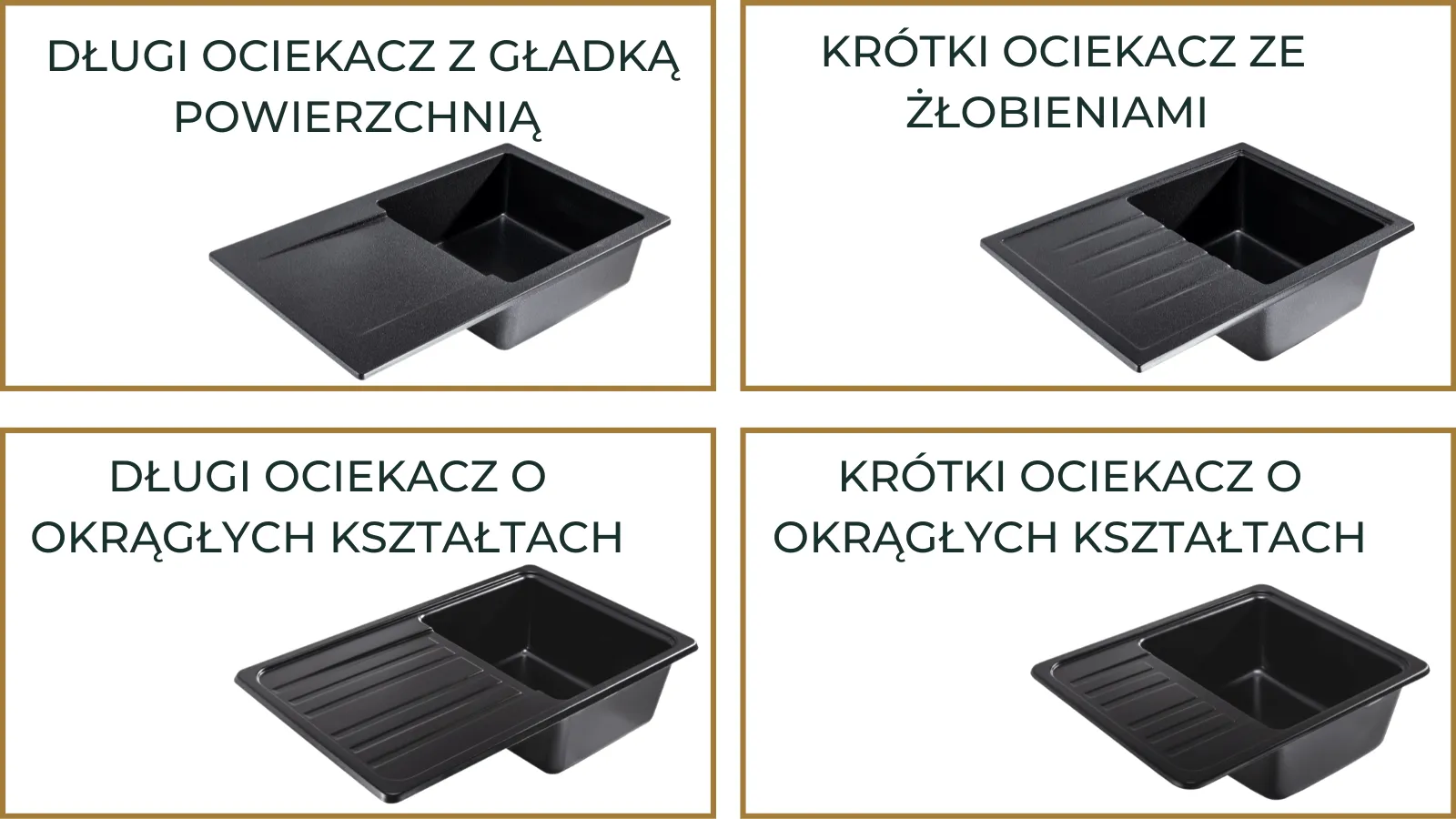 zlewozmywak jednokomorowy z ociekaczem do szafki 45 cm - SINK quality