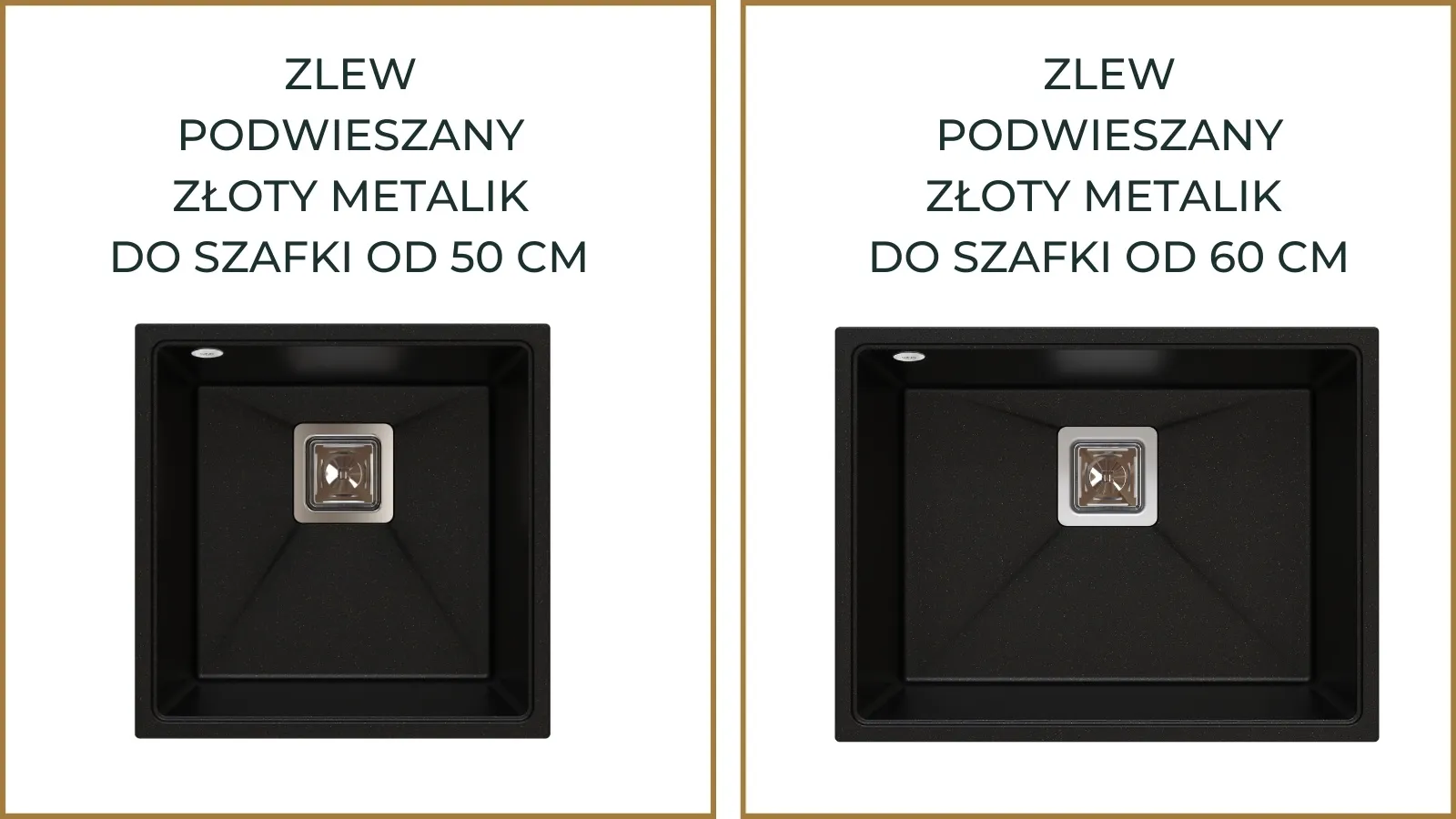 zlewy-podwieszane-złoty-metalik