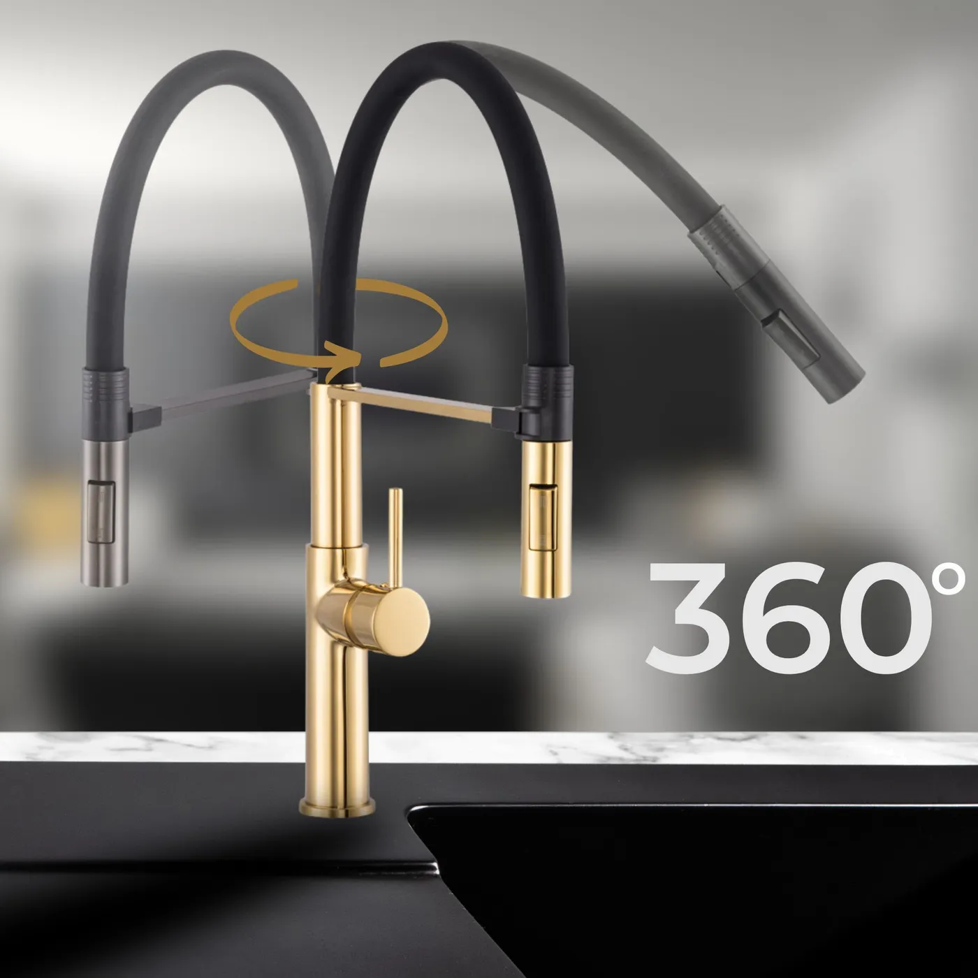 360 obrotowa wylewka w trzech kolorach