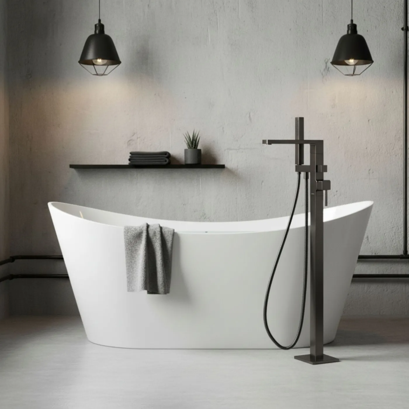 Gun metal bateria wannowa VELLANO