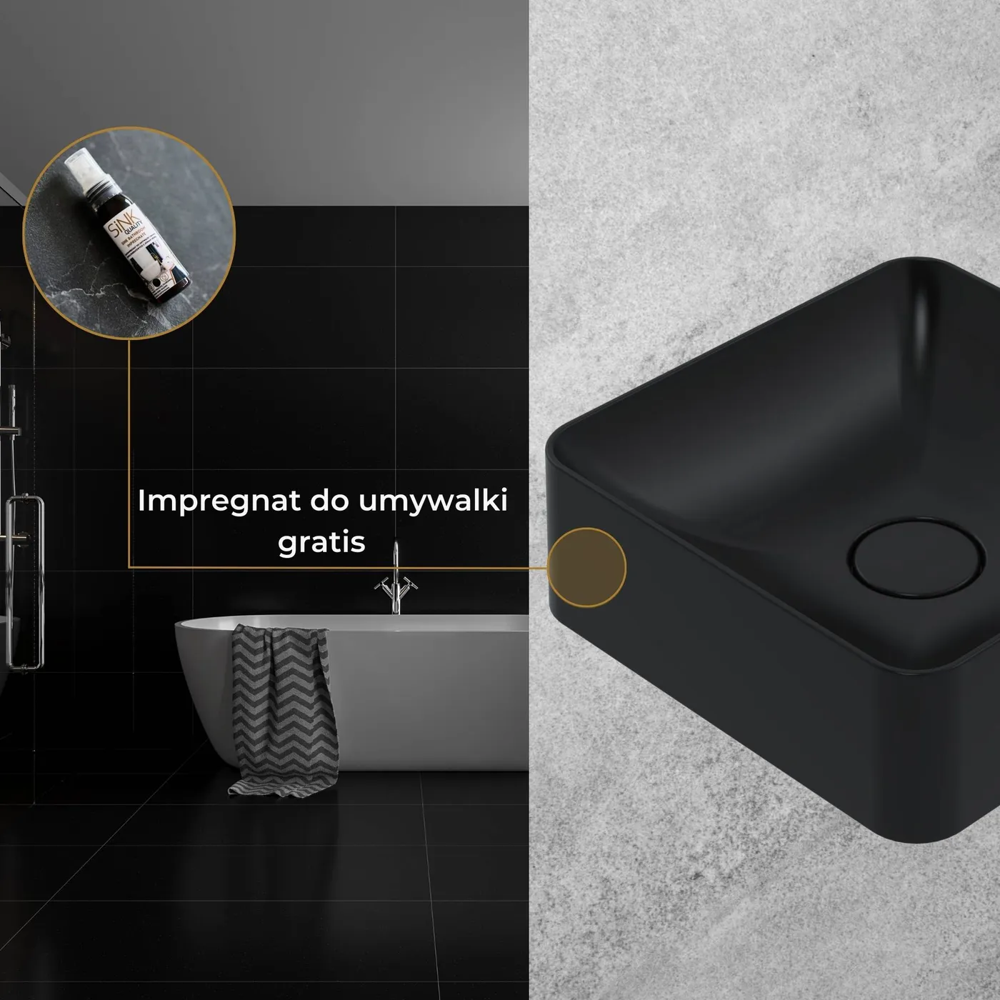 Umywalka HANA 40 - impregnat w gratisie
