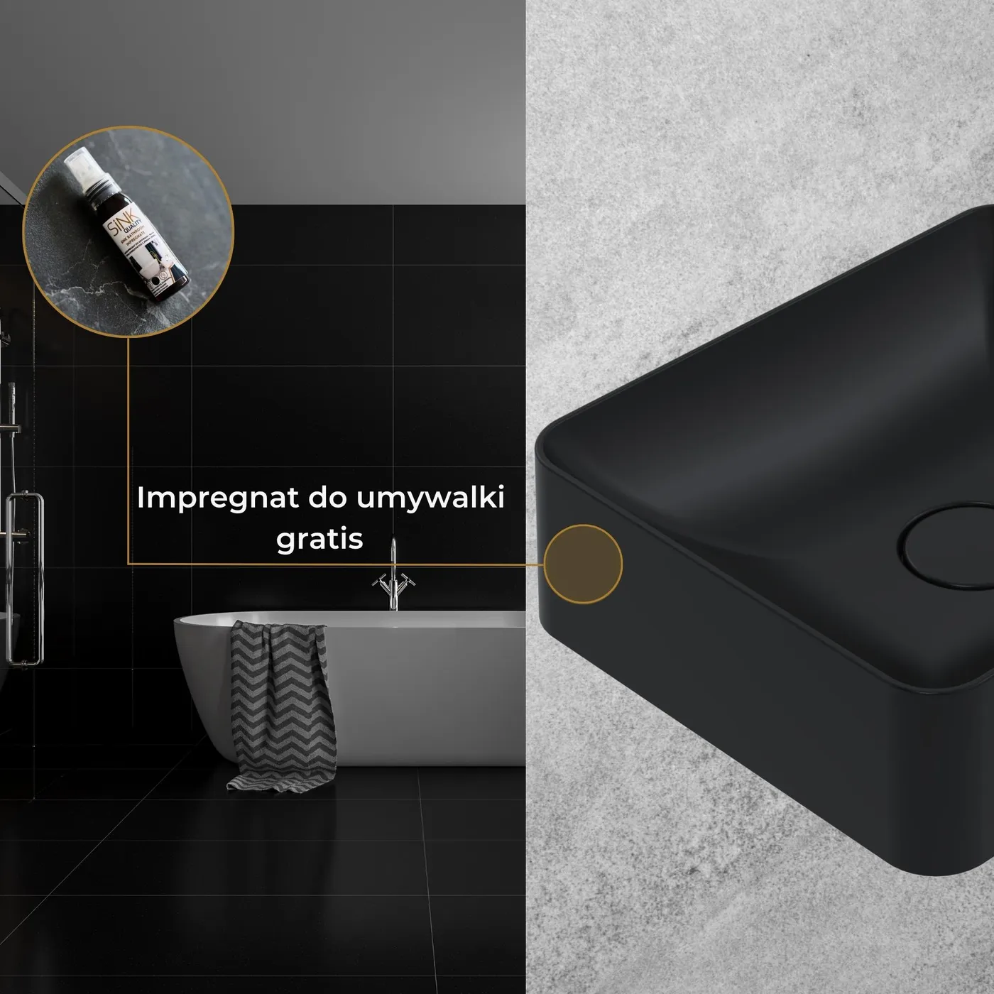 Umywalka HANA 45 - impregnat w gratisie