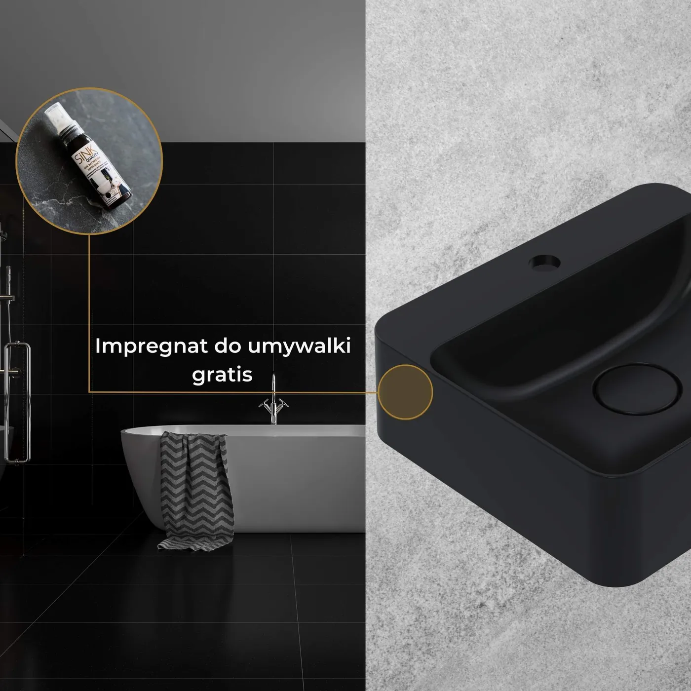 Umywalka HANA - impregnat gratis