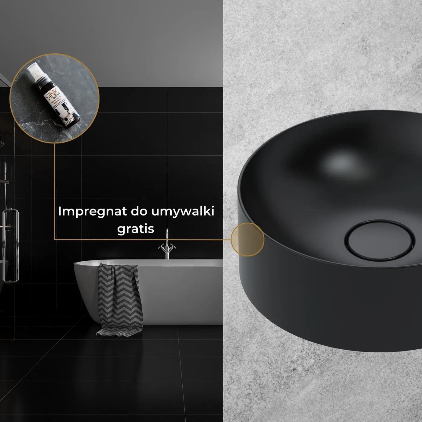Umywalka MOLLY - impregnat w gratisie