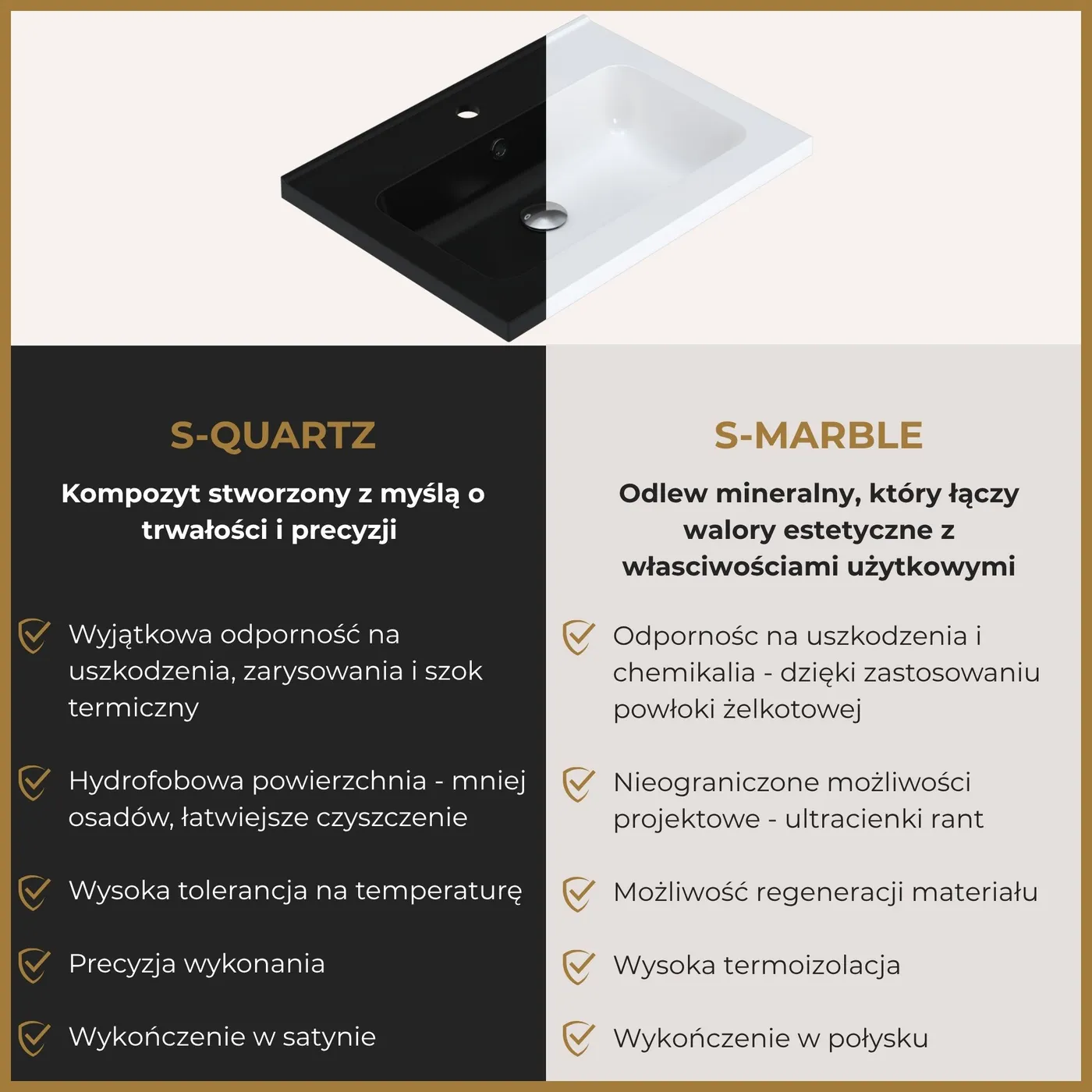 Umywalka ARA 60 - ultracienki rant
