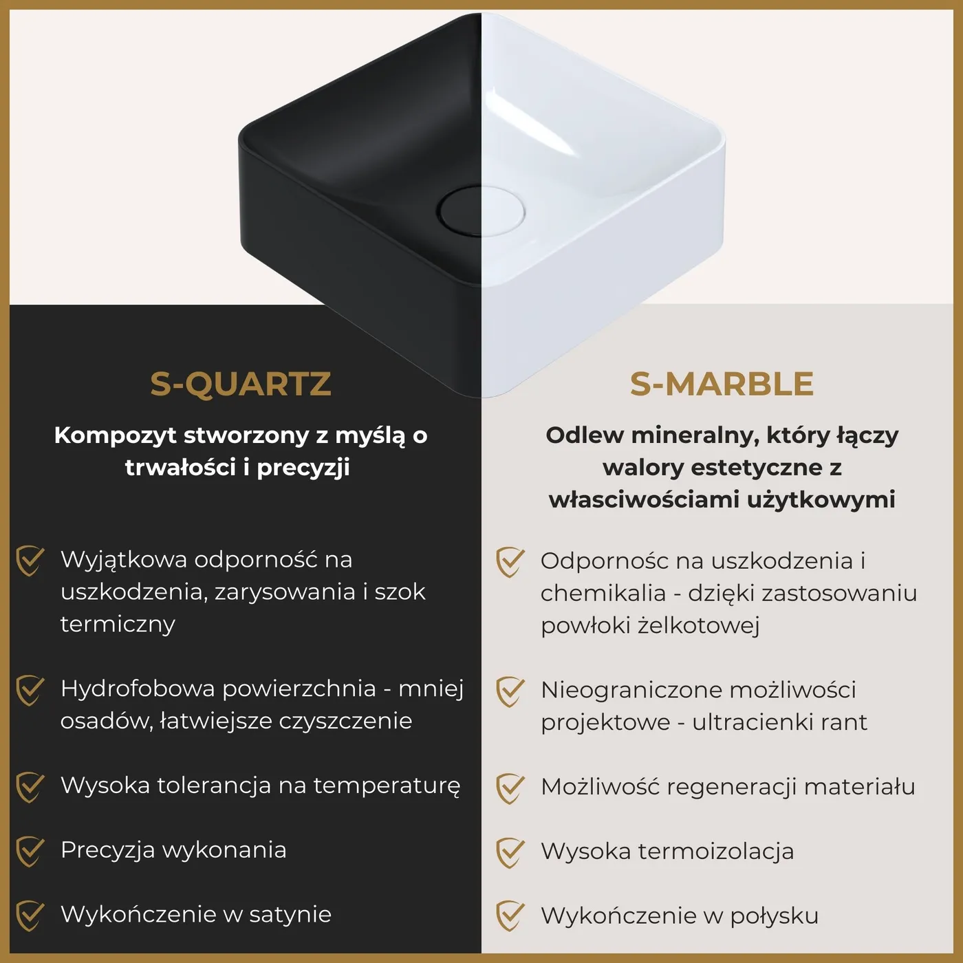 S-Marble i S-Quartz - porównanie