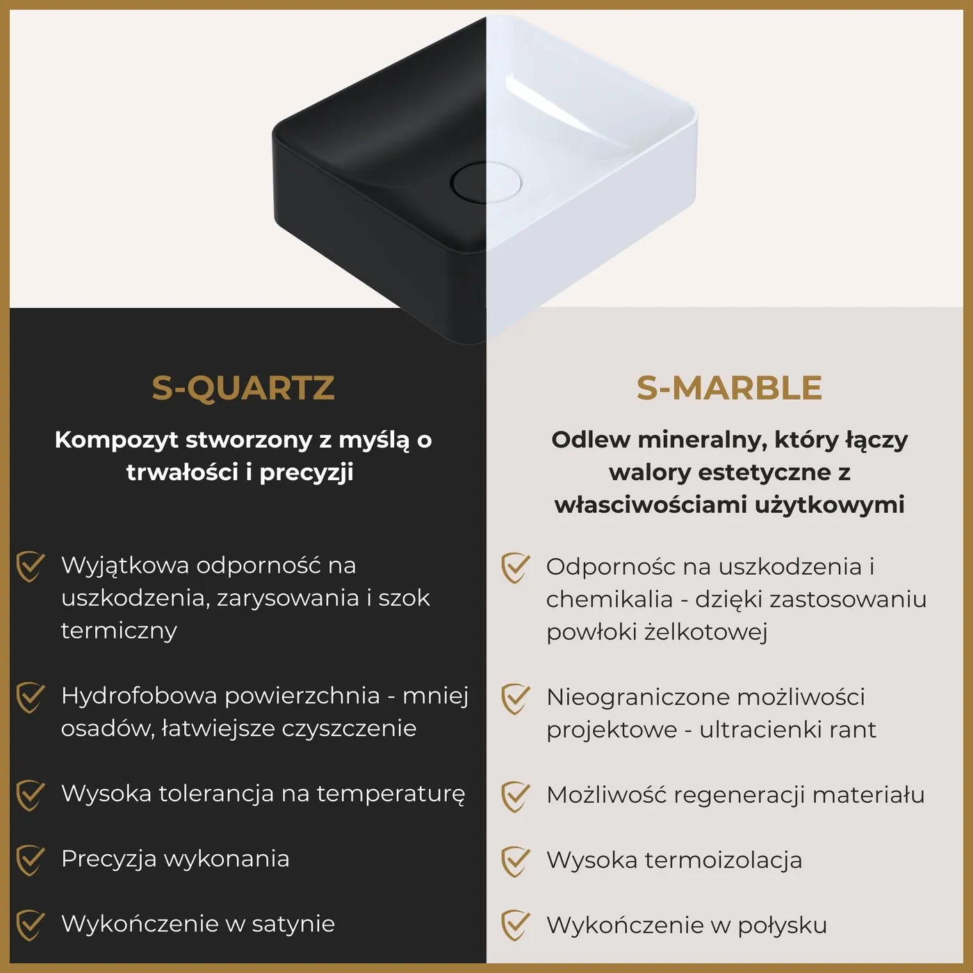S-Marble i S-Quartz - porównanie
