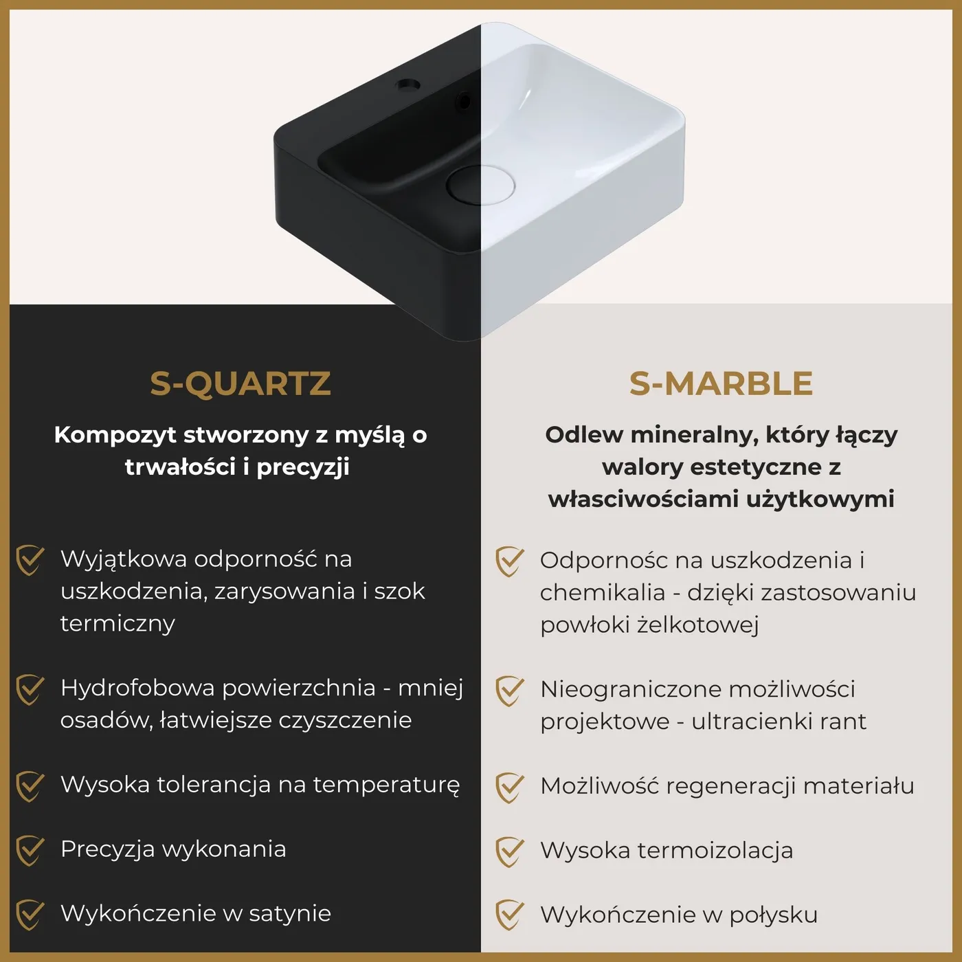 S-Marble i S-Quartz - porównanie