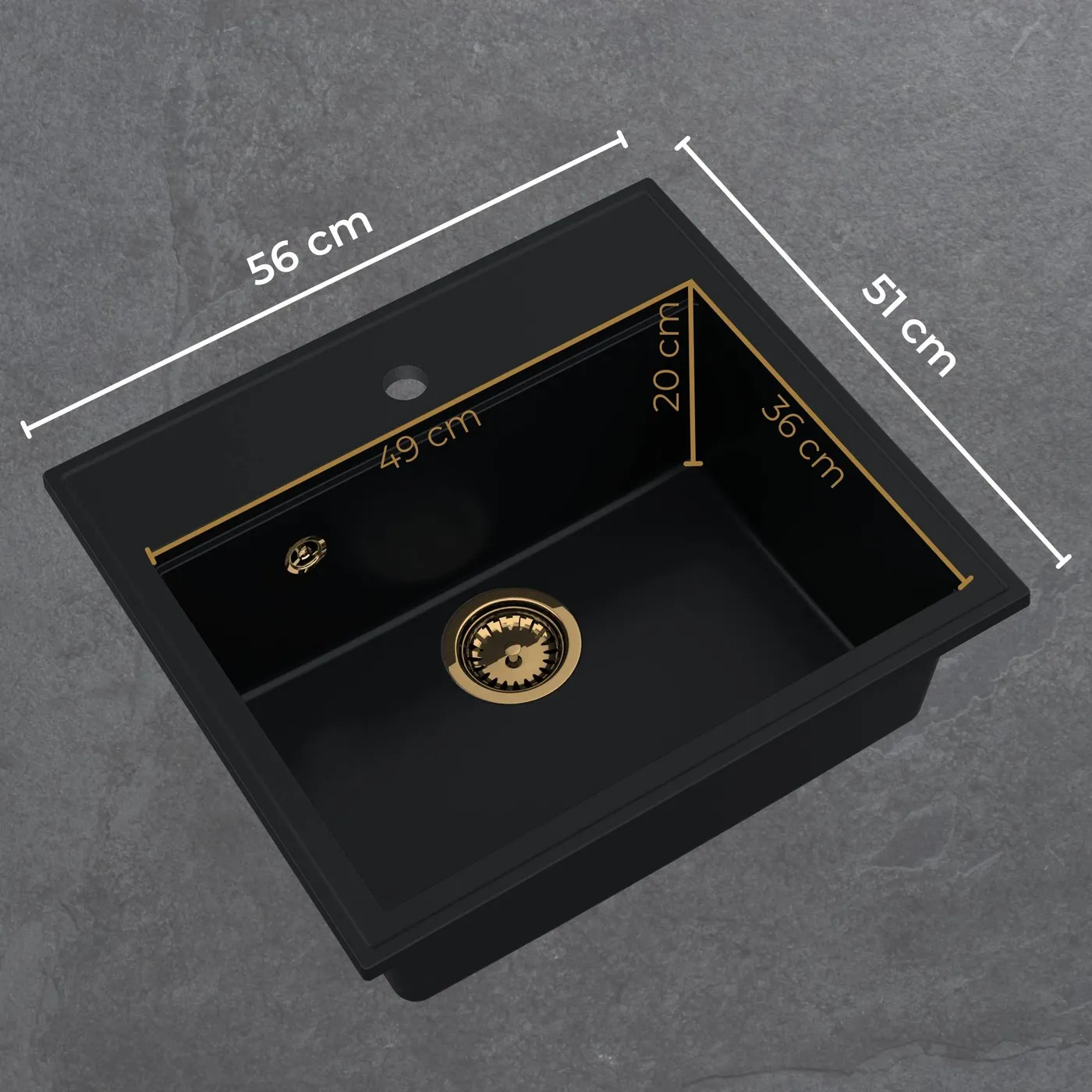 Zlew granitowy jednokomorowy Sink 60