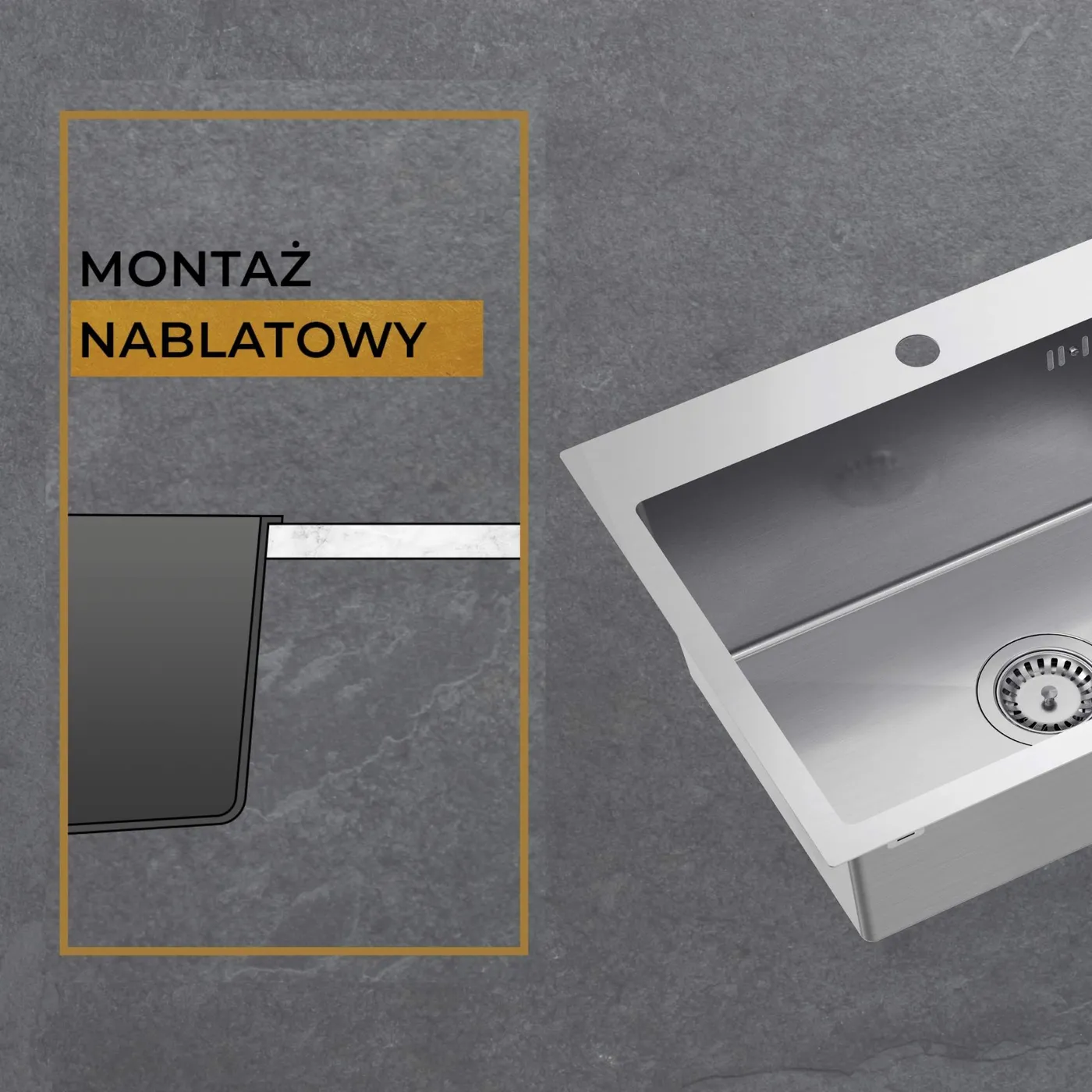 sposób montażu zlewu stalowego