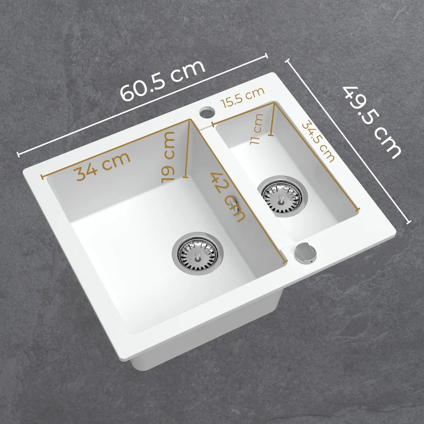 Zlew granitowy jednokomorowy Sink 60
