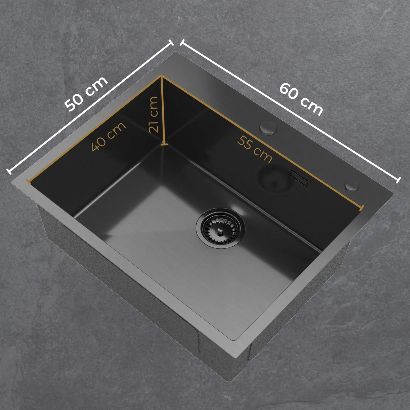 Zlew stalowy Steel SINK 65 wymiary 2