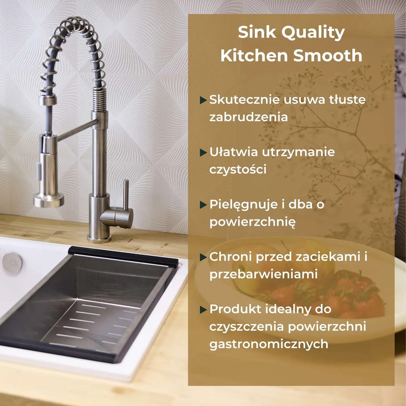 Idealna powierzchnia po umyciu Kitchen Smooth