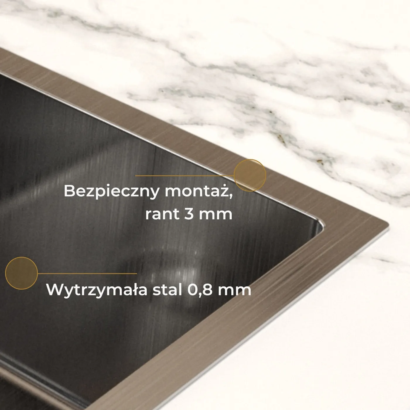 Zlew granitowy jednokomorowy Ferrum 1K60