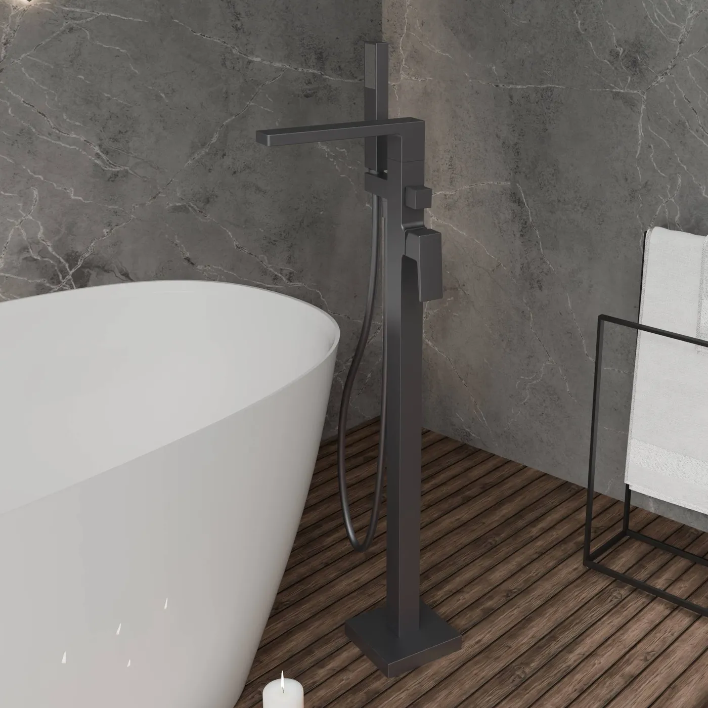 Bateria wannowa Vellano gun metal