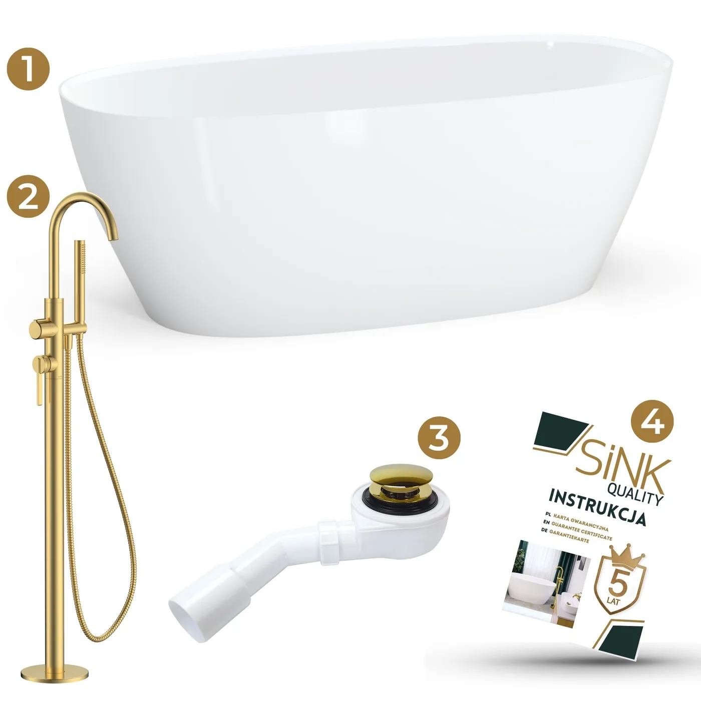 Zestaw: Wanna LENA 165 + bateria wannowa
