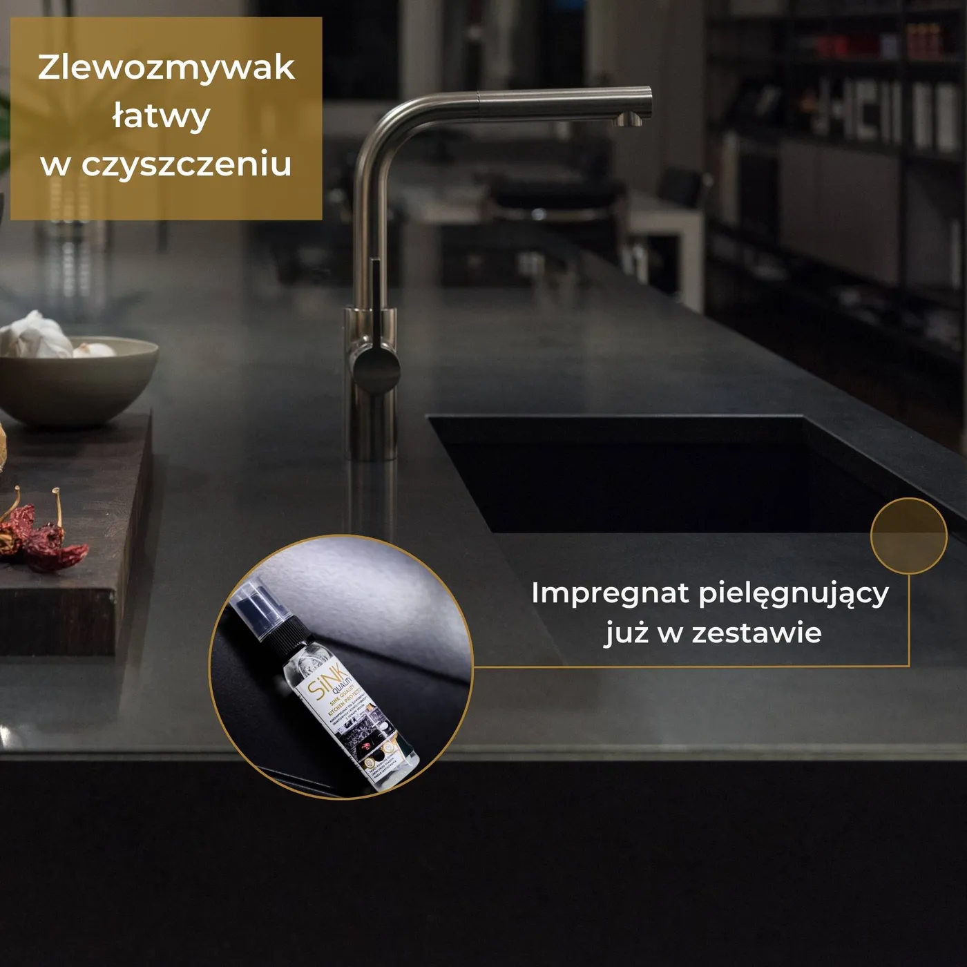 Zlew granitowy podblatowy Argon 