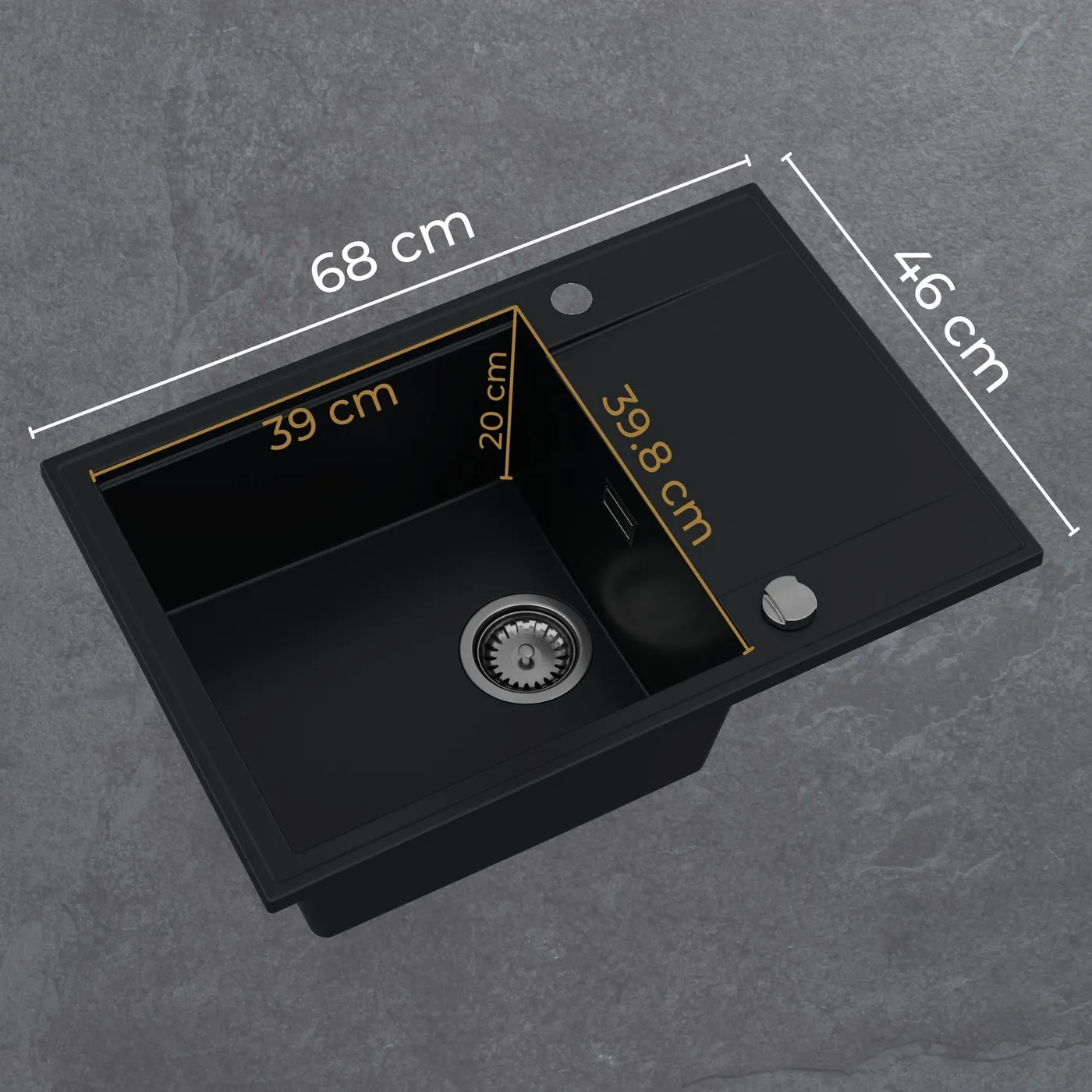 Zlew granitowy wpuszczany SINK 55 1KDO