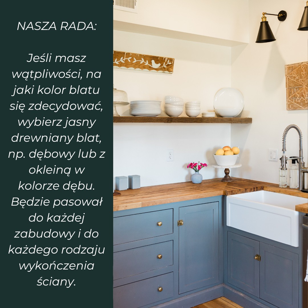 Jasny blat drewiany 