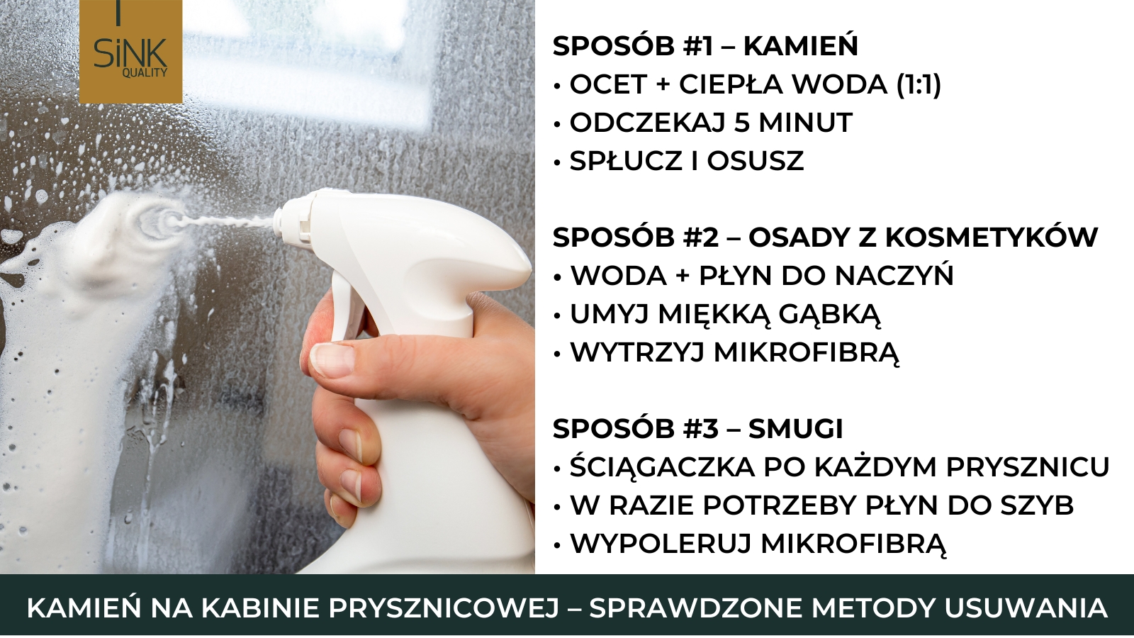 3 sposoby czyszczenia drzwi prysznicowych