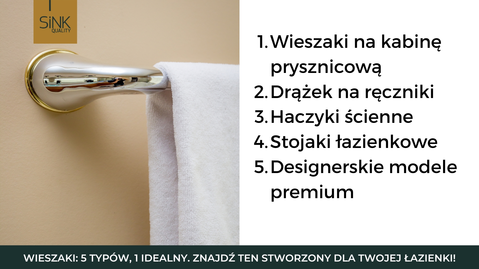 5 typów wieszaków na ręczniki