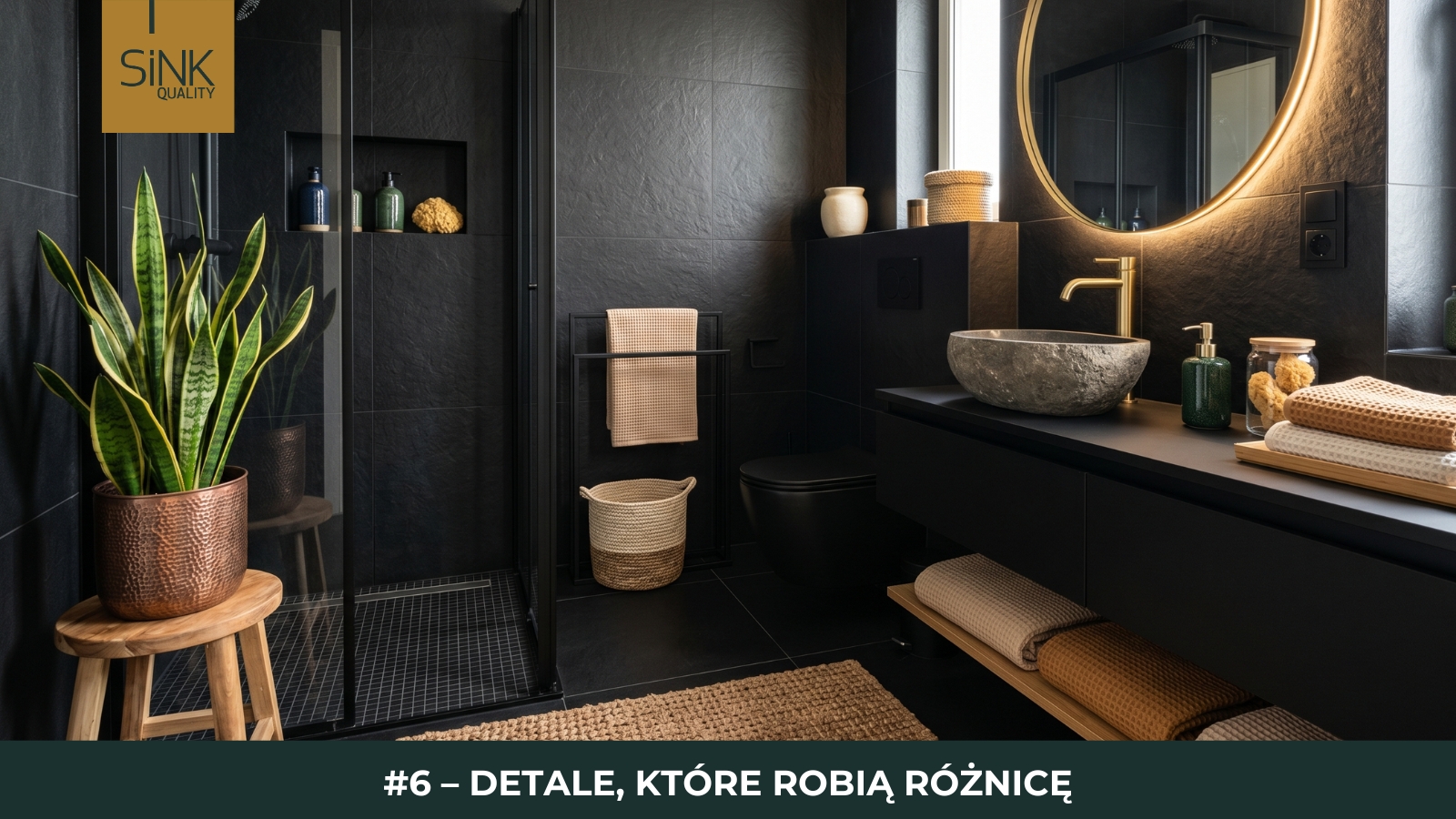 6 sposób na czarną łazienkę